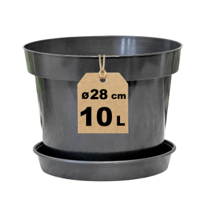 Doniczka produkcyjna z podstawką 10L 28cm RS10 do choinki iglaków hortensji