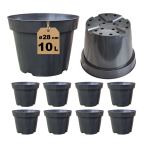 Doniczki produkcyjne RS10 10L 28cm okrągłe x 10szt. - na pomidory ogórki