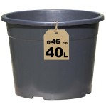 Doniczka ogrodowa duża 40L 46cm RS40R okrągła - na choinkę, sosnę, klona
