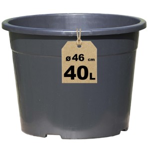 Doniczka ogrodowa duża 40L 46cm RS40R okrągła - na choinkę, sosnę, klona