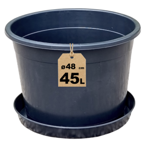 Doniczka z podstawką 45L 48cm RS45R, do uprawy drzewka na balkonie, tarasie
