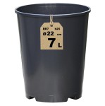 Doniczka produkcyjna wysoka 7L 22cm RR7 - do róż powojników palm krzewów