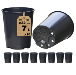 Doniczki produkcyjne 7L 22cm OK x 10szt. - do róż powojników palm krzewów