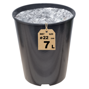 Doniczka do róż okrągła wysoka 7L 22cm + włóknina filcowa ściółkująca