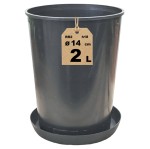 Doniczka wysoka DonKwiat RR2 2L 14cm OK z podstawką - do róż palm krzewów