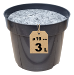 Doniczka produkcyjna okrągła 3L 19cm z osłoną filcową ściółkującą