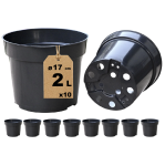 Doniczki produkcyjne 2L 17cm RS2 x 10szt. - na iglaki byliny kwiaty krzewy