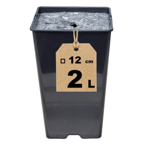 Doniczka szkółkarska wysoka 2L 12cm KW z włókniną filcową ściółkującą