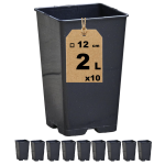 Doniczka produkcyjne wysokie 2L 12cm KW x 10szt. - na krzewy byliny drzewka