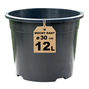 Doniczka produkcyjna 12L 30cm RS12R z mocnym rantem - na choinki i pomidory