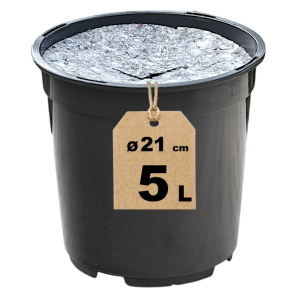 Doniczka produkcyjna DonKwiat RH5A 5L 21cm okrągła wysoka ze ściółką