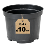 Doniczka produkcyjna 10cm 0,4L okrągła plastikowa do rozsad DonKwiat RS0.4