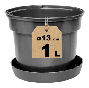 Doniczka RS1A 1L 13cm OK z podstawką - do domowej uprawy sadzonek roślin