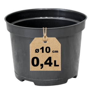 Doniczka produkcyjna 10cm 0,4L okrągła plastikowa do rozsad DonKwiat RS0.4