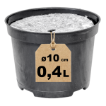 Doniczka 0,4L 10cm OK + osłona filcowa ściółkująca - do uprawy sadzonek