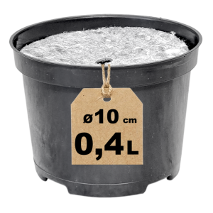 Doniczka 0,4L 10cm OK + osłona filcowa ściółkująca - do uprawy sadzonek