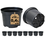 Doniczki produkcyjne 10cm 0,4L RS0.4 x 10szt. - na warzywa kwiaty zioła