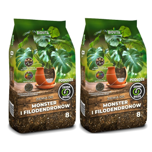 Ziemia DO MONSTERY BIGOS Biovita 8L x2 - lekkie podłoże do roślin zielonych
