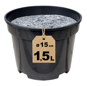 Doniczka 1,5L 15cm OK z osłoną filcową - na kwiaty, zioła, drzewka, krzewy