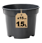 Doniczka produkcyjna 1,5L 15cm RS1.5R na zioła byliny iglaki krzewy wrzosy
