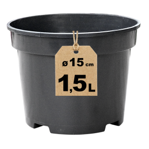 Doniczka produkcyjna 1,5L 15cm RS1.5R na zioła byliny iglaki krzewy wrzosy