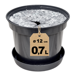 Doniczka produkcyjna uprawowa 0,7L 12cm OK z podstawką i osłoną ściółkującą
