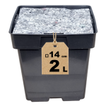 Doniczka produkcyjna 2L 14cm KW ze ściółką filcową - na byliny zioła krzewy