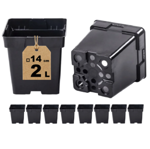 Doniczki produkcyjne kwadratowe 2L 14cm S2A 10szt. donice szkółkarskie P14