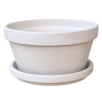 Doniczka gliniana Misa K Granit 22cm - donica ceramiczna z podstawką