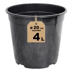 Doniczka produkcyjna wysoka 4L 20cm RH4 na tuje iglaki róże krzewy drzewka