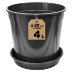 Doniczka produkcyjna wysoka z podstawką 4L 20cm RH4 na tuje iglaki róże