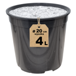 Doniczka produkcyjna wysoka 4L 20cm RH4 z osłoną filcową ściółkującą