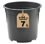 Doniczka produkcyjna wysoka 7L 24cm RH7A na tuje iglaki róże krzewy drzewka