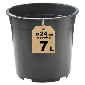 Doniczka produkcyjna wysoka 7L 24cm RH7A na tuje iglaki róże krzewy drzewka