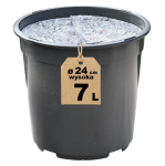 Doniczka produkcyjna wysoka 7L 24cm RH7A z osłoną filcową ściółkującą