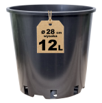 Doniczka produkcyjna wysoka 12L 28cm RH12 na iglaki tuje róże krzewy drzewa