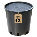 Doniczka produkcyjna wysoka 12L 28cm RH12 z osłoną filcową ściółkującą