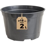 Doniczka produkcyjna niska 2L 18cm RL2 na jałowce wrzosy berberysy azalie