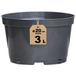 Doniczka produkcyjna niska 3L 20cm RL3 na jałowce wrzosy berberysy azalie
