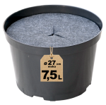 Doniczka produkcyjna niska 7,5L 27cm RL7.5 z osłoną filcową ściółkującą