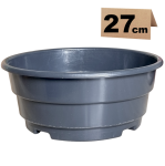 Misa na cmentarz 4,7L 27cm antracytowa - donica nagrobna na chryzantemy