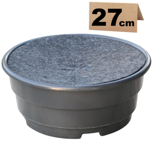 Misa ogrodowa 4,7L 27cm antracytowa - doniczka z osłoną filcową ściółkującą