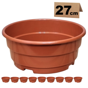 Misy na chryzantemy 4,7L 27cm terakota x10 - donice nagrobne cmentarne