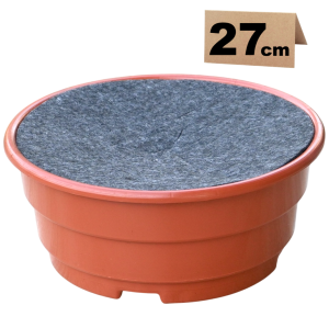Misa ogrodowa 4,7L 27cm terakota - doniczka z osłoną filcową ściółkującą