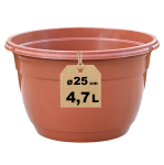 Donica nagrobna na chryzantemy bratki i wrzosy 25cm 4,7L terakota