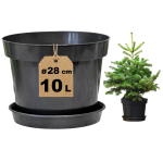 Doniczka do choinki z podstawką 10L 28cm RS10 donica choinkowa mrozoodporna