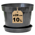 Doniczka produkcyjna z podstawką 10L 28cm RS10 do choinki i na pomidory