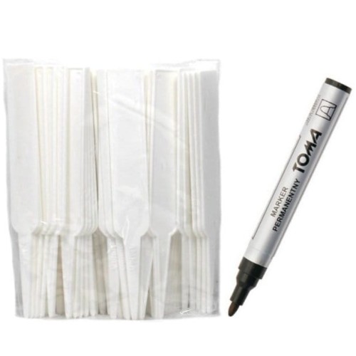 TABLICZKI Amma-2 etykiety do roślin x100 + MARKER