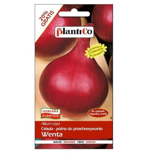 Cebula czerwona WENTA nasiona warzyw PlantiCo 6g