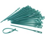 Opaski zaciskowe do mocowania roślin - 13cm zielone wielorazowe x 50szt.